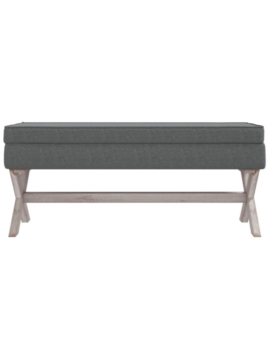 Uzglabāšanas sols, 110x45x40 cm, tumši pelēks audums