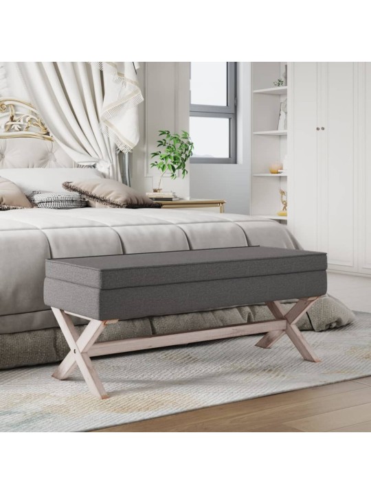 Uzglabāšanas sols, 110x45x40 cm, tumši pelēks audums
