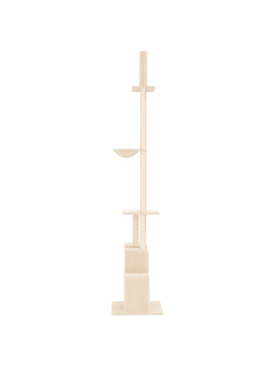 Kaķu māja līdz griestiem, krēmkrāsas, 250,5-276,5 cm