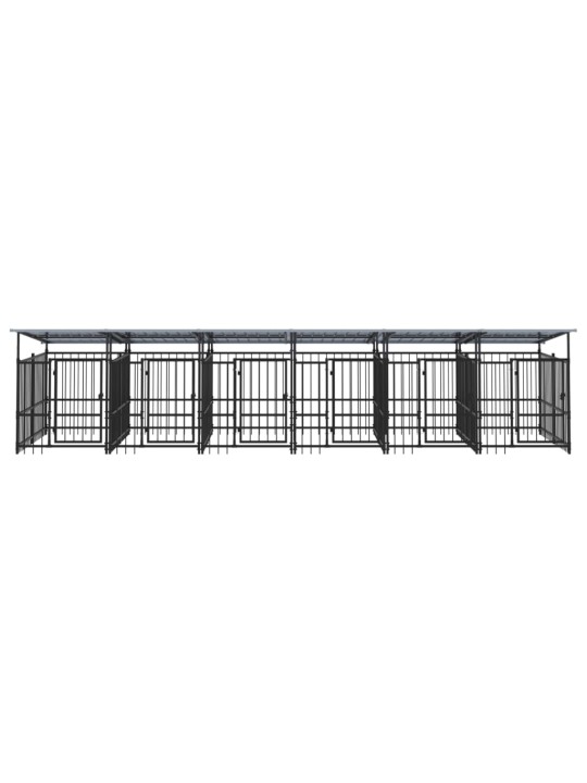 Suņu voljērs ar jumtu, 11,26 m², tērauds