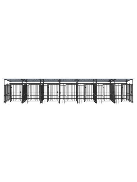 Suņu voljērs ar jumtu, 13,14 m², tērauds