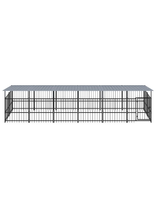 Suņu voljērs ar jumtu, 11,26 m², tērauds