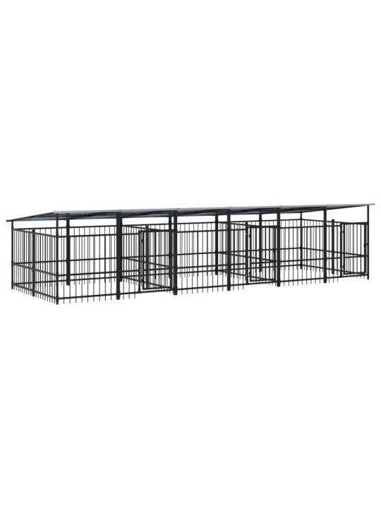Suņu voljērs ar jumtu, 11,26 m², tērauds