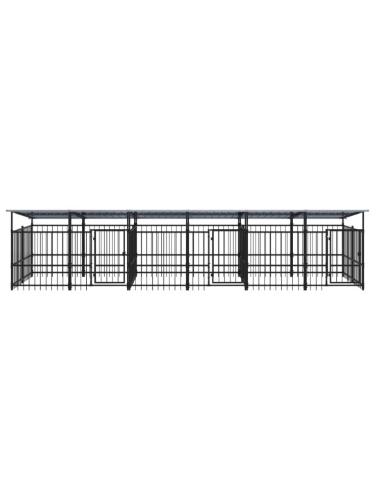 Suņu voljērs ar jumtu, 11,26 m², tērauds