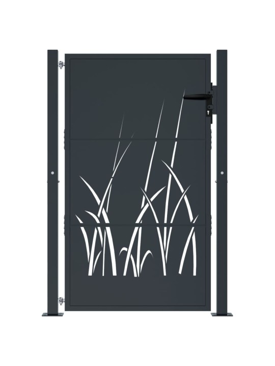 Dārza vārti, antracītpelēki, 105x130 cm, tērauds, zāles dizains