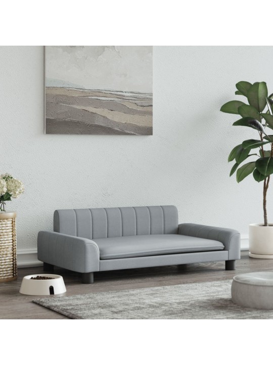 Gulta suņiem, gaiši pelēka, 90x53x30 cm, samts