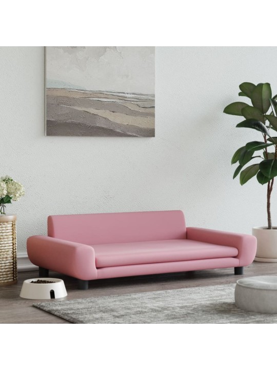 Gulta suņiem, rozā, 100x54x33 cm, samts