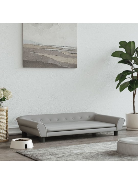 Gulta suņiem, gaiši pelēka, 100x50x21 cm, samts