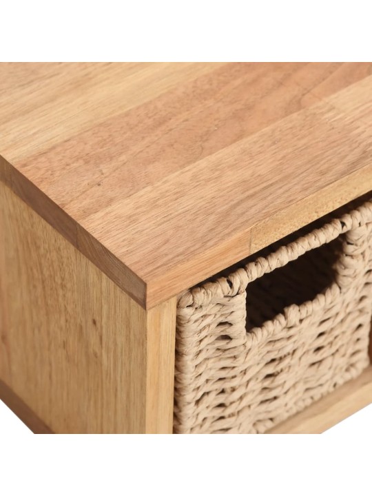 Sienas plaukts ar groziem, 62x18x16 cm, valrieksta masīvkoks