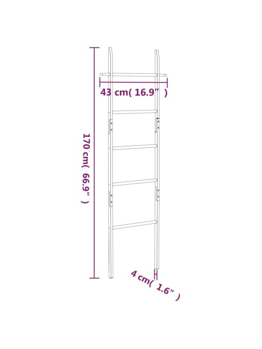 Dvieļu pakaramais, 170 cm, valrieksta masīvkoks