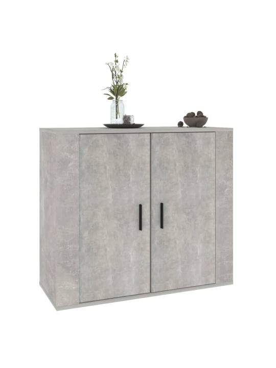 Kumode, betona pelēka, 80x33x70 cm, inženierijas koks
