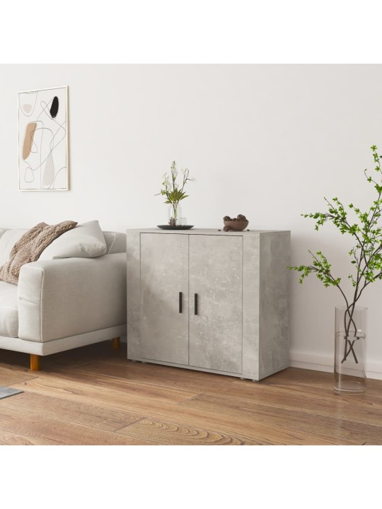 Kumode, betona pelēka, 80x33x70 cm, inženierijas koks