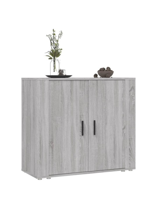 Kumode, pelēka ozolkoka, 80x33x70 cm, inženierijas koks