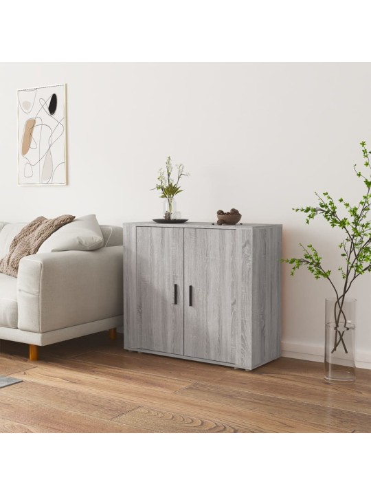 Kumode, pelēka ozolkoka, 80x33x70 cm, inženierijas koks