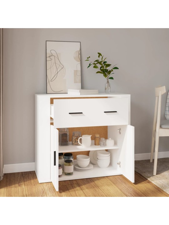 Kumode, balta, 80x33x70 cm, inženierijas koks