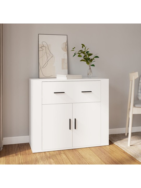 Kumode, balta, 80x33x70 cm, inženierijas koks