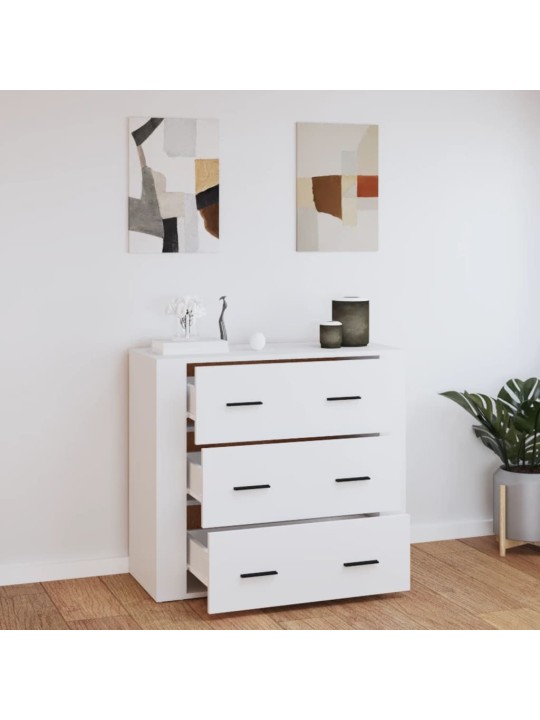 Kumode, balta, 80x33x70 cm, inženierijas koks