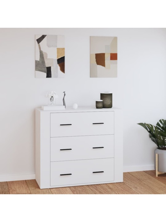 Kumode, balta, 80x33x70 cm, inženierijas koks