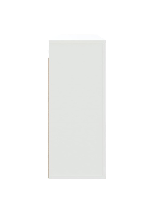 Sienas plaukts, balts, 80x33x80 cm, inženierijas koks