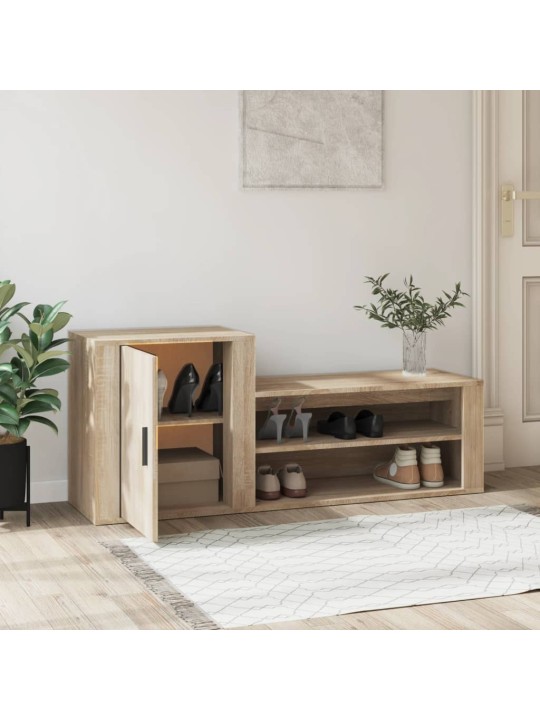 Apavu skapītis, ozolkoka krāsa, 130x35x54 cm, inženierijas koks