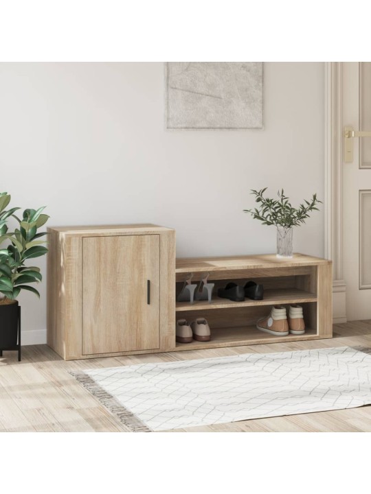 Apavu skapītis, ozolkoka krāsa, 130x35x54 cm, inženierijas koks