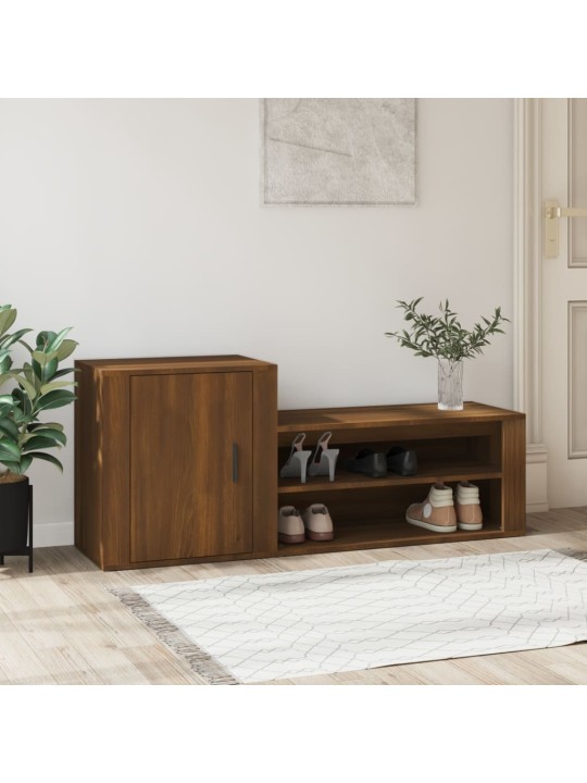 Apavu skapītis, ozolkoka krāsa, 130x35x54 cm, inženierijas koks