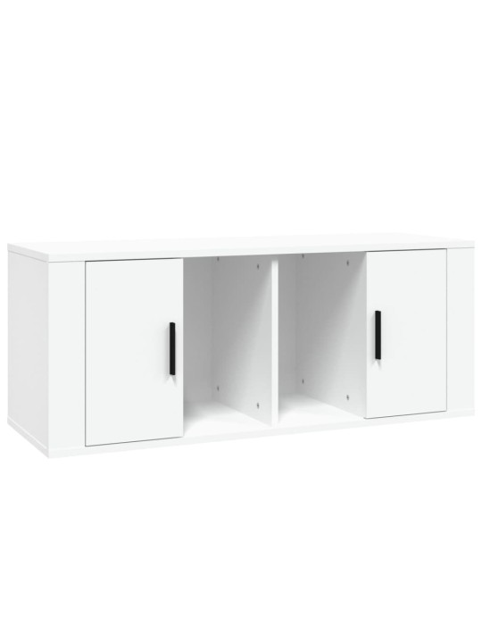 Tv skapītis, balts, 100x35x40 cm, inženierijas koks