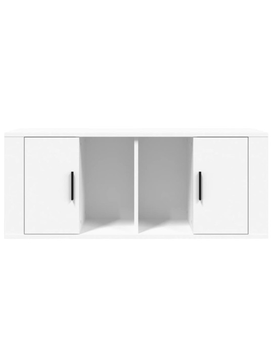Tv skapītis, balts, 100x35x40 cm, inženierijas koks