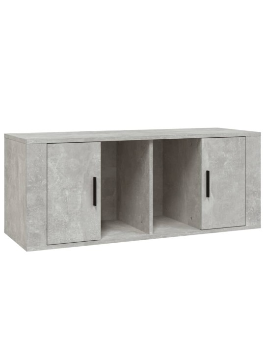Tv skapītis, betona pelēks, 100x35x40 cm, inženierijas koks