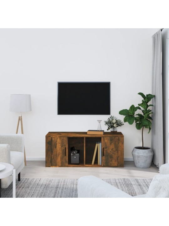 Tv skapītis, ozolkoka krāsa, 100x35x40 cm, inženierijas koks