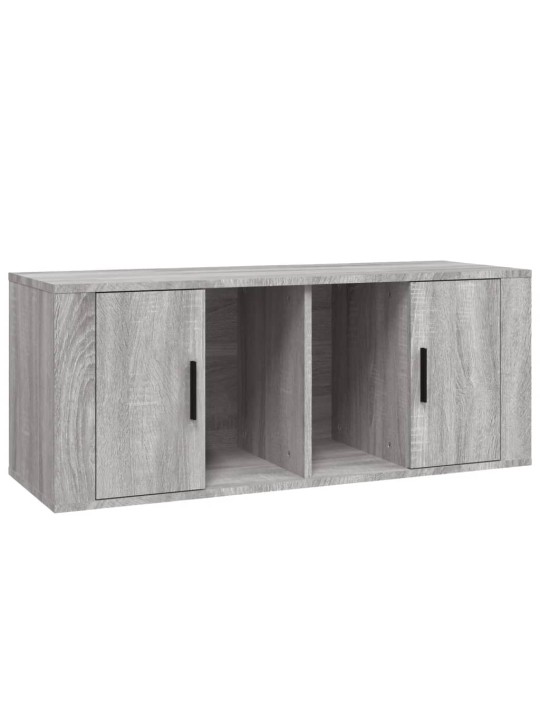 Tv skapītis, pelēka ozolkoka, 100x35x40 cm, inženierijas koks