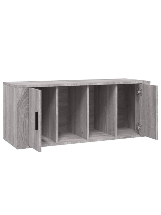 Tv skapītis, pelēka ozolkoka, 100x35x40 cm, inženierijas koks
