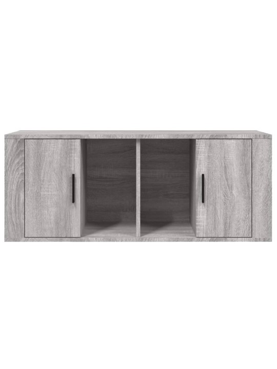 Tv skapītis, pelēka ozolkoka, 100x35x40 cm, inženierijas koks