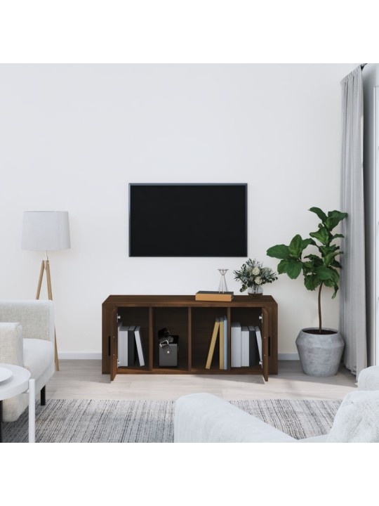 Tv skapītis, ozolkoka krāsa, 100x35x40 cm, inženierijas koks