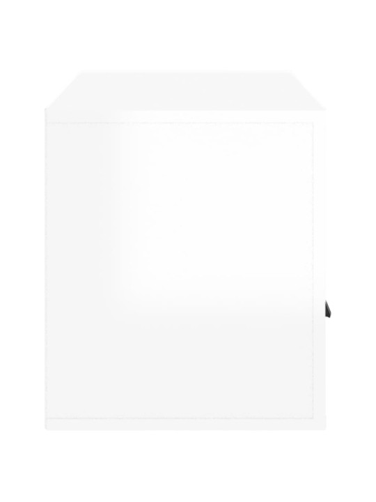 Tv skapītis, spīdīgi balts, 100x35x40 cm, inženierijas koks