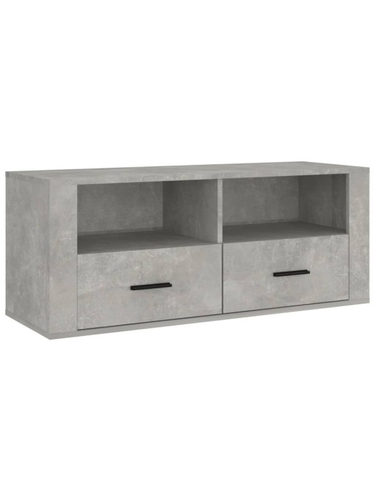 Tv skapītis, betona pelēks, 100x35x40 cm, inženierijas koks