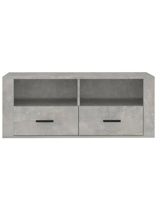 Tv skapītis, betona pelēks, 100x35x40 cm, inženierijas koks