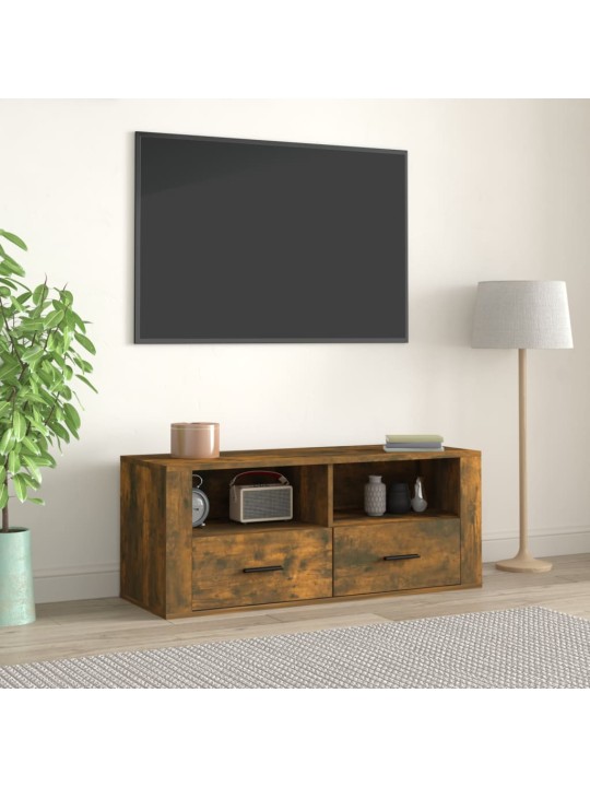 Tv skapītis, ozolkoka krāsa, 100x35x40 cm, inženierijas koks