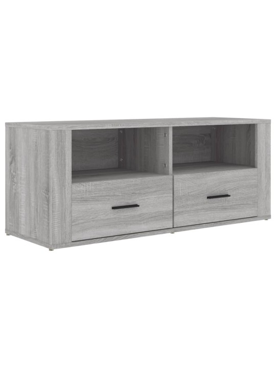 Tv skapītis, pelēka ozolkoka, 100x35x40 cm, inženierijas koks