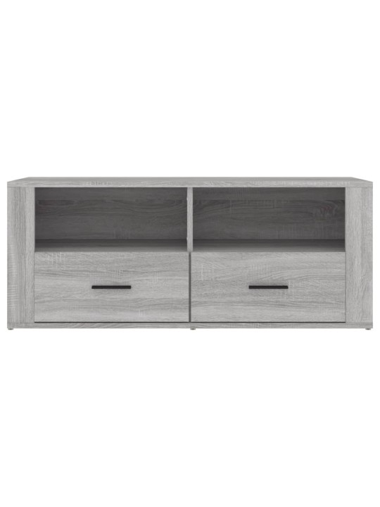 Tv skapītis, pelēka ozolkoka, 100x35x40 cm, inženierijas koks