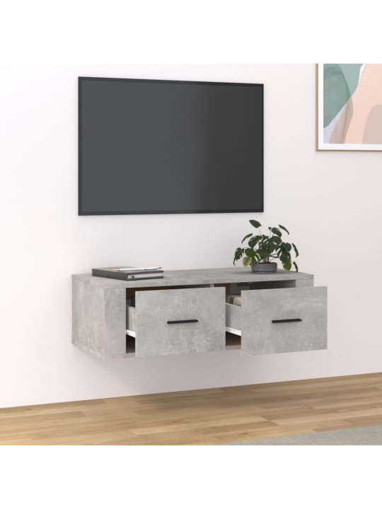 Piekarams tv skapītis, pelēks, 80x36x25 cm, inženierijas koks