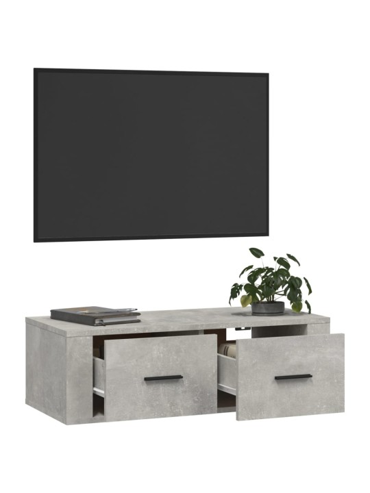 Piekarams tv skapītis, pelēks, 80x36x25 cm, inženierijas koks