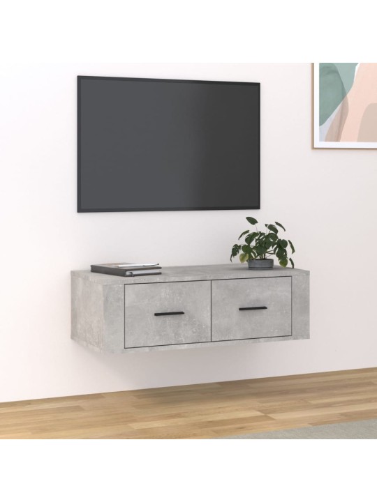 Piekarams tv skapītis, pelēks, 80x36x25 cm, inženierijas koks