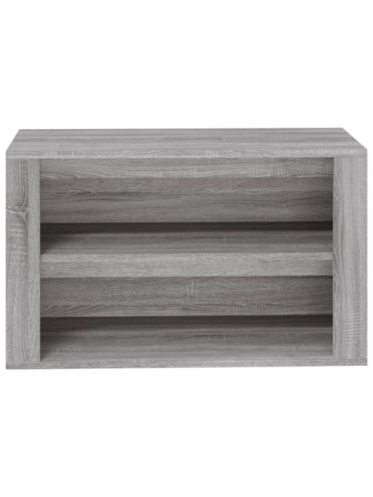 Apavu plaukts, pelēka ozolkoka, 75x35x45 cm, inženierijas koks