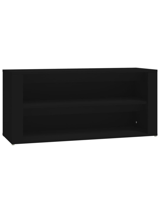 Apavu plaukts, melns, 100x35x45 cm, inženierijas koks