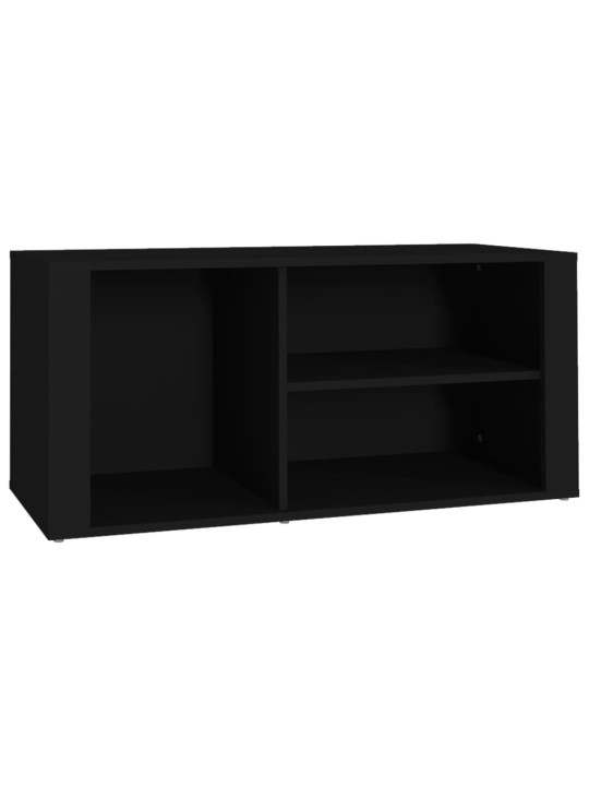 Apavu plaukts, melns, 100x35x45 cm, inženierijas koks