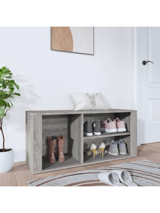 Apavu plaukts, pelēka ozola, 100x35x45 cm, inženierijas koks