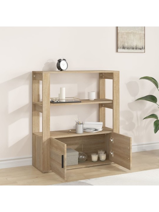 Kumode, ozolkoka krāsa, 80x30x90 cm, inženierijas koks