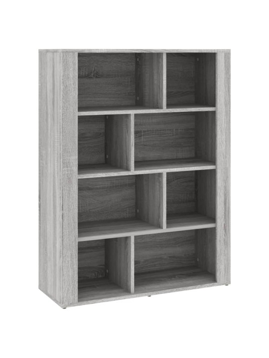 Kumode, pelēka ozolkoka, 80x30x106 cm, inženierijas koks