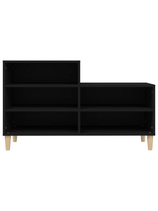 Apavu plaukts, melns, 102x36x60 cm, inženierijas koks